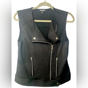 Express Black Moto Vest